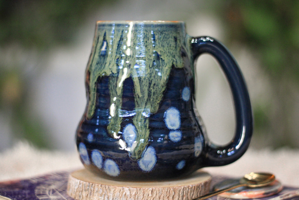 07-E  Blue PROTOTYPE Textured Divot Mug - MISFIT, 19 oz. - 15% off