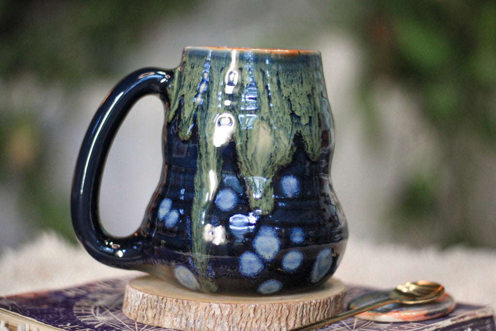 07-E  Blue PROTOTYPE Textured Divot Mug - MISFIT, 19 oz. - 15% off