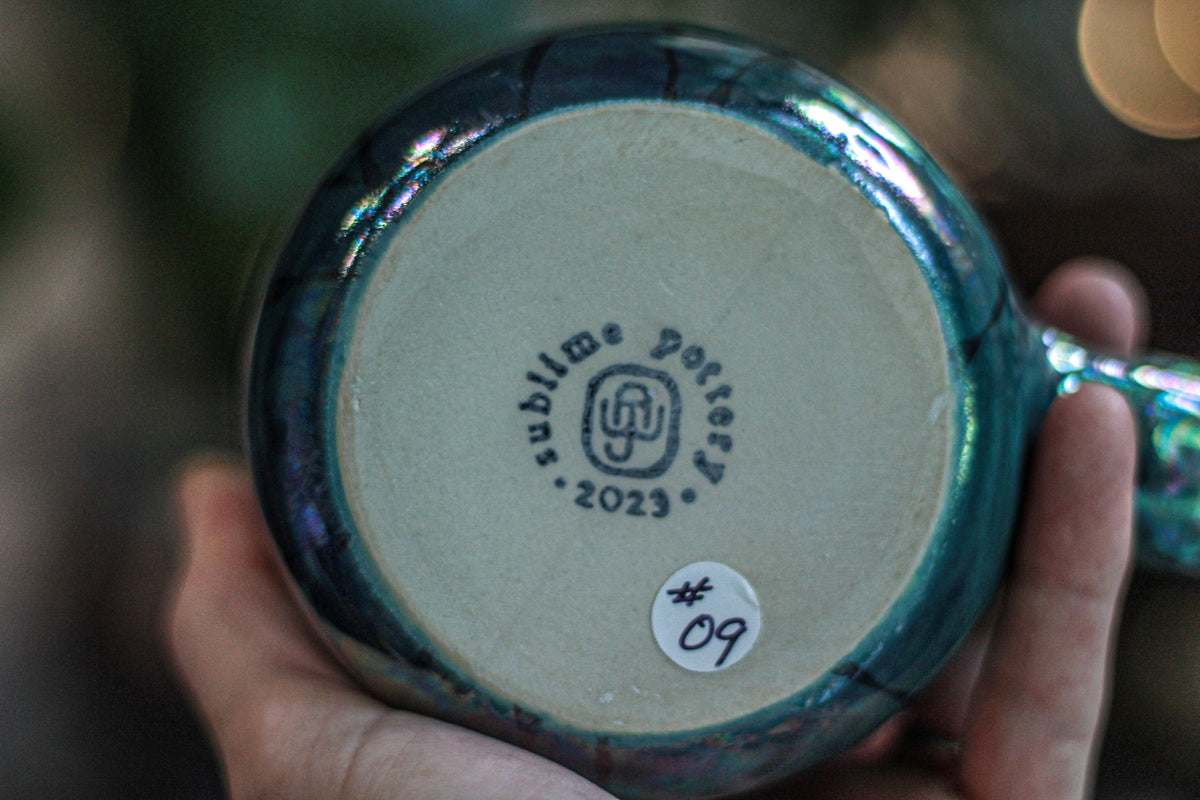 09-B Labradorite PROTOTYPE Mug - MINOR MISFIT, 26 oz. - 10% off