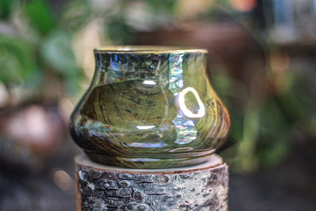 09-A Labradorite PROTOTYPE Squat Mug - TOP SHELF MISFIT 18 oz.