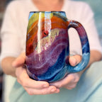 09-C Midnight Rainbow Slender Mug, 24 oz.