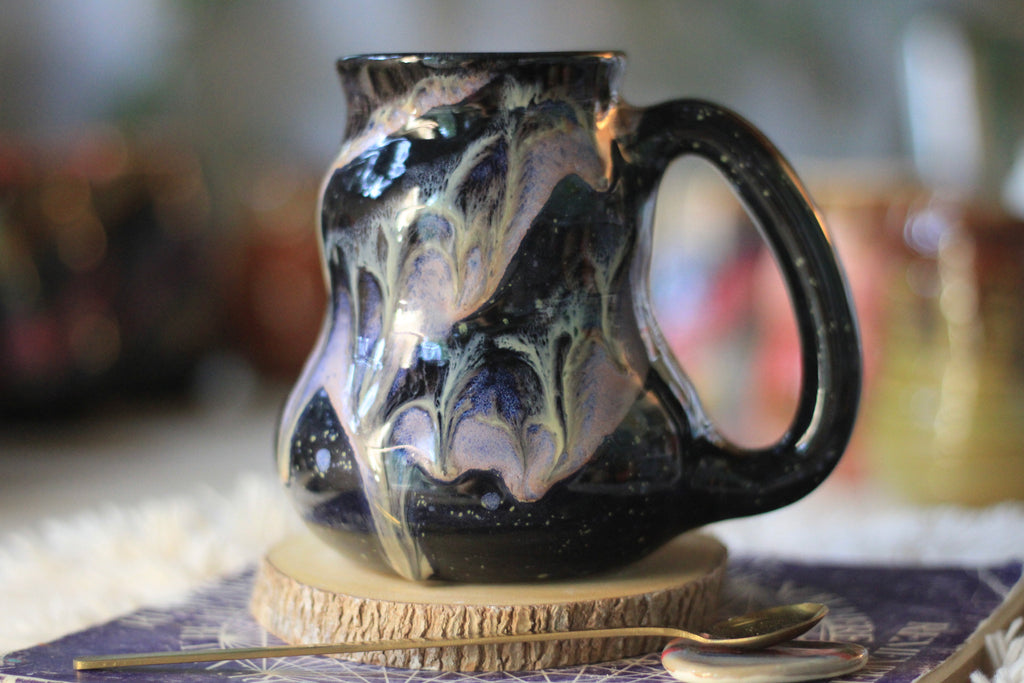 02-C Cosmic Amethyst Grotto Barely Flared Curvy Mug - TOP SHELF, 18 oz.