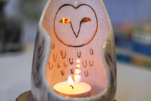 Load image into Gallery viewer, 09-D Soft Earth Series PROTOTYPE Owl Candleholder