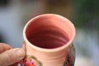 07-A Strawberry Hills Barely Flared Textured Divot 'Cuddle' Mug - TOP SHELF MISFIT, 24 oz.