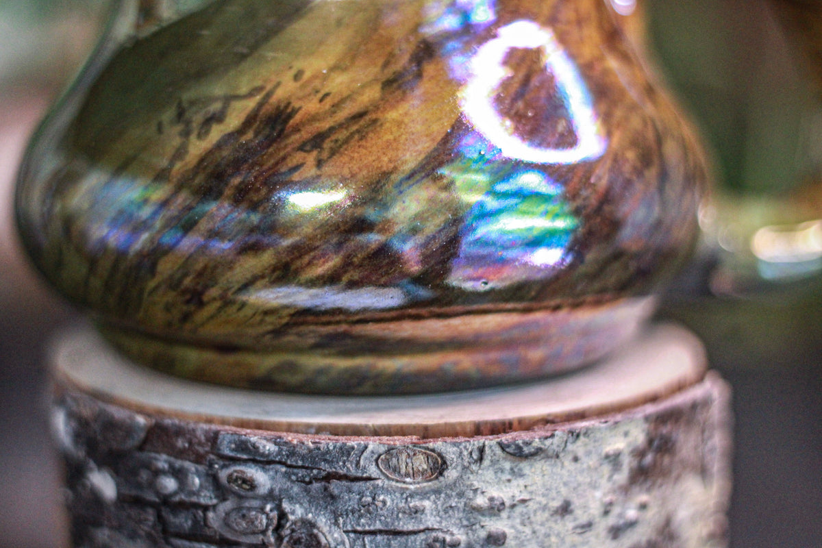 09-A Labradorite PROTOTYPE Squat Mug - TOP SHELF MISFIT 18 oz.