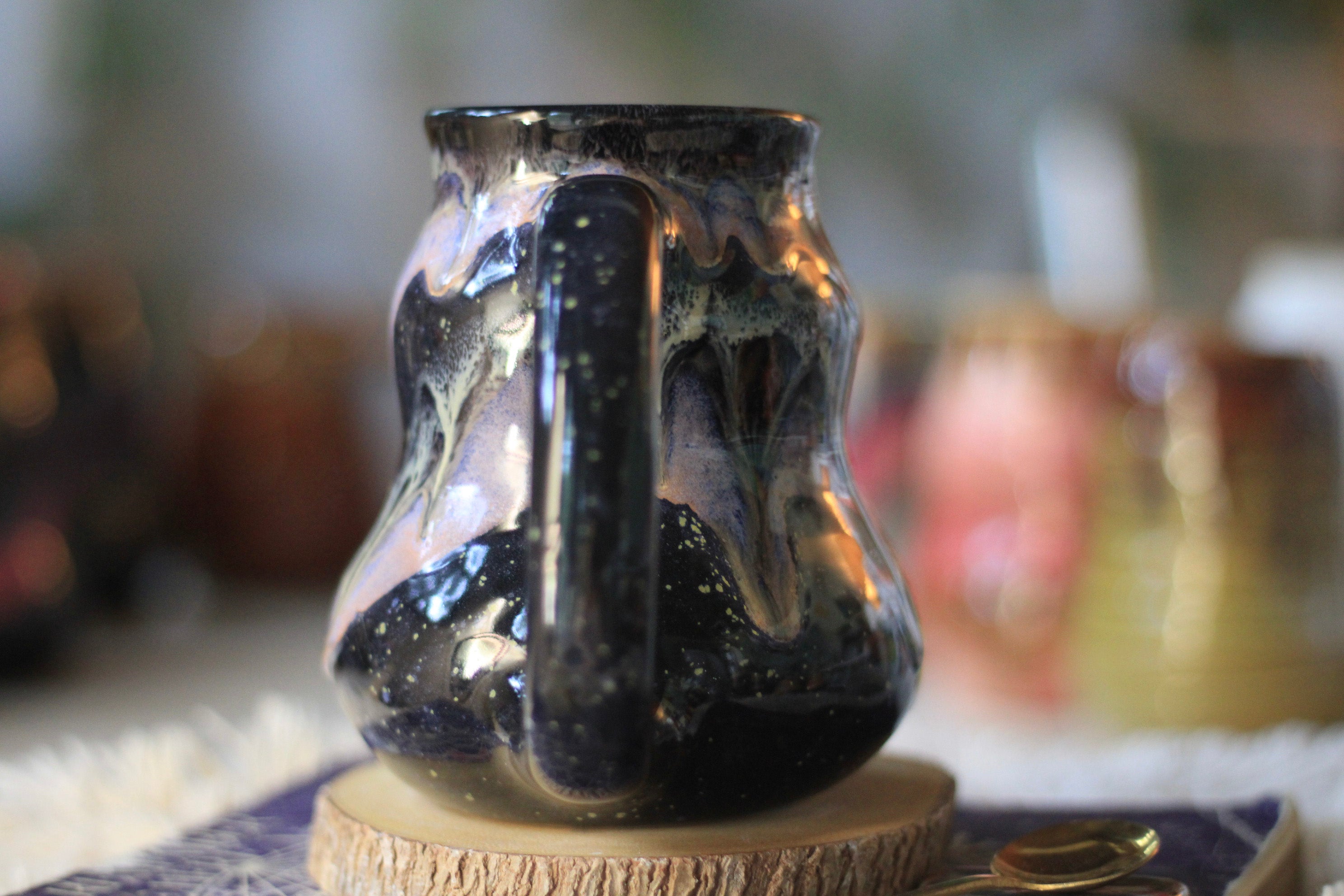 02-C Cosmic Amethyst Grotto Barely Flared Curvy Mug - TOP SHELF, 18 oz.