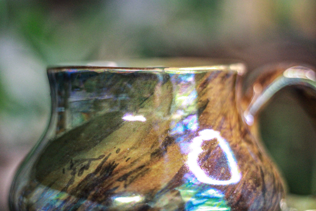 09-A Labradorite PROTOTYPE Squat Mug - TOP SHELF MISFIT 18 oz.