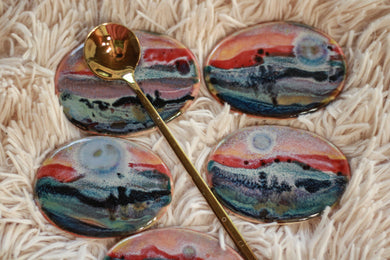 08-J 'FLOW' Landscape Spoon Rests (This listing is for one Spoon Rest)
