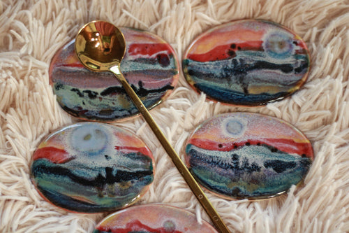 08-J 'FLOW' Landscape Spoon Rests (This listing is for one Spoon Rest)