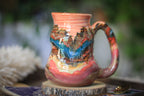 08-C Santa Fe Sunrise Barely Flared Textured Divot 'Cuddle' Mug, 16 oz.
