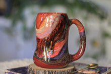Load image into Gallery viewer, 09-D Red  PROTOTYPE Divot Mug, 17 oz.