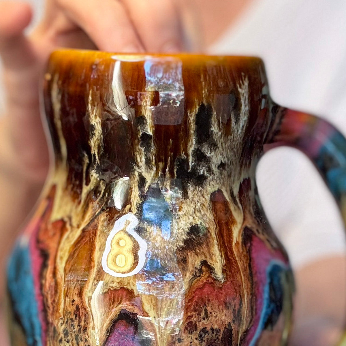 01-B Molten Cheetah Gourd Mug, TOP SHELF - 24 oz.