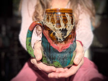 Load image into Gallery viewer, 02-B Molten Cheetah Swirly Mug - TOP SHELF, 27 oz.