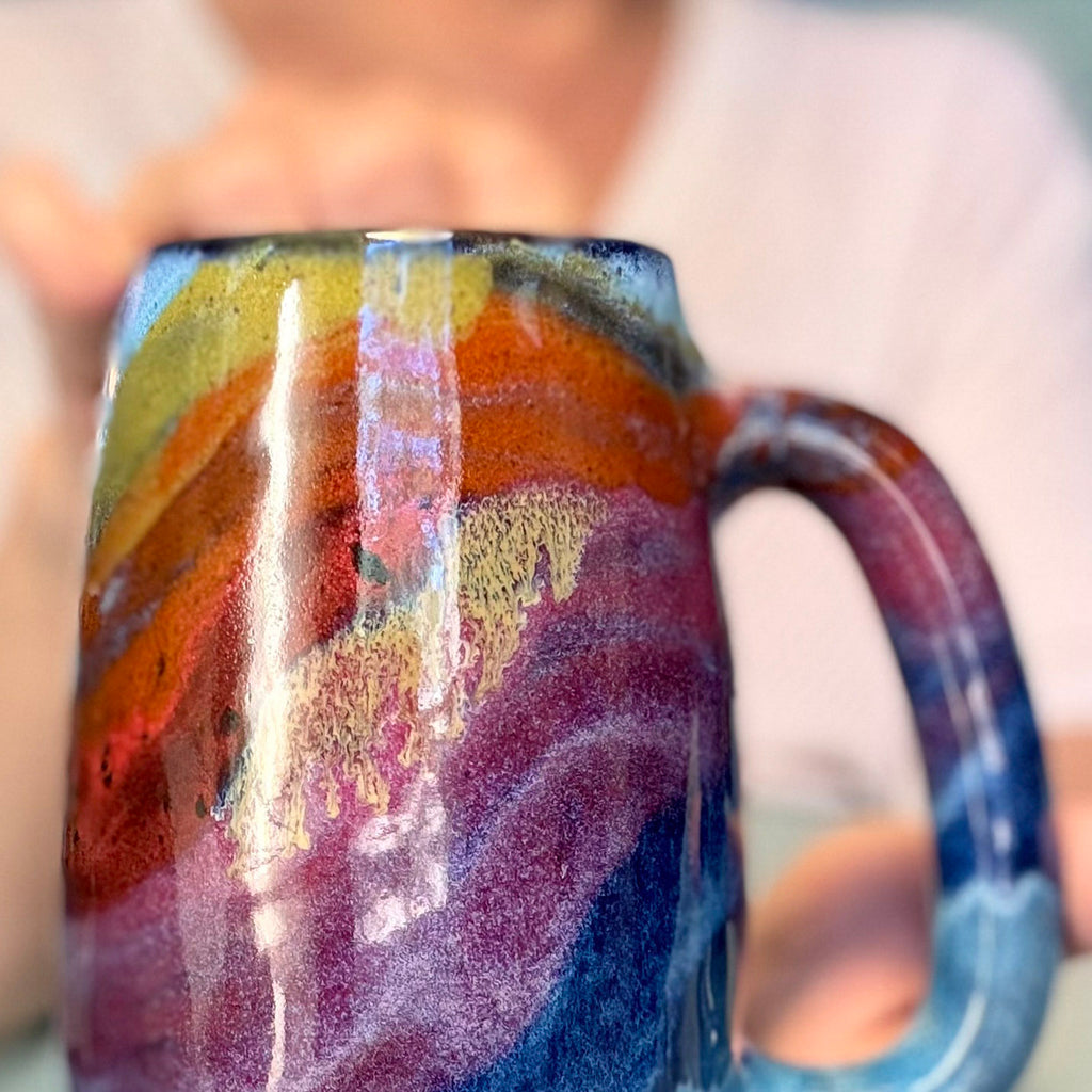 09-C Midnight Rainbow Slender Mug, 24 oz.