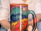 11-C Rainbow Strata Textured Stein Mug, 21 oz.