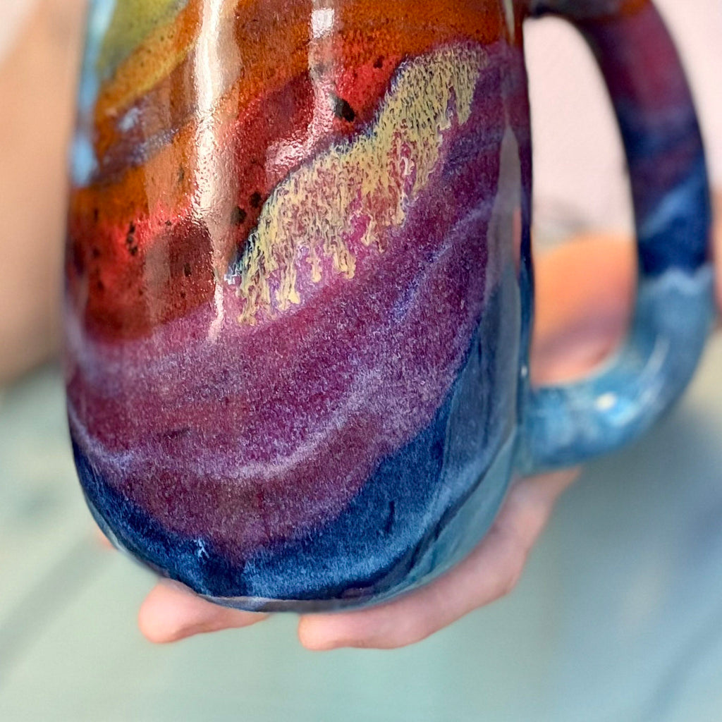 09-C Midnight Rainbow Slender Mug, 24 oz.