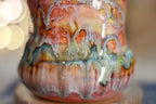 08-C Coral Mountain Notched Barely Flared Textured Divot Mug, 16 oz.