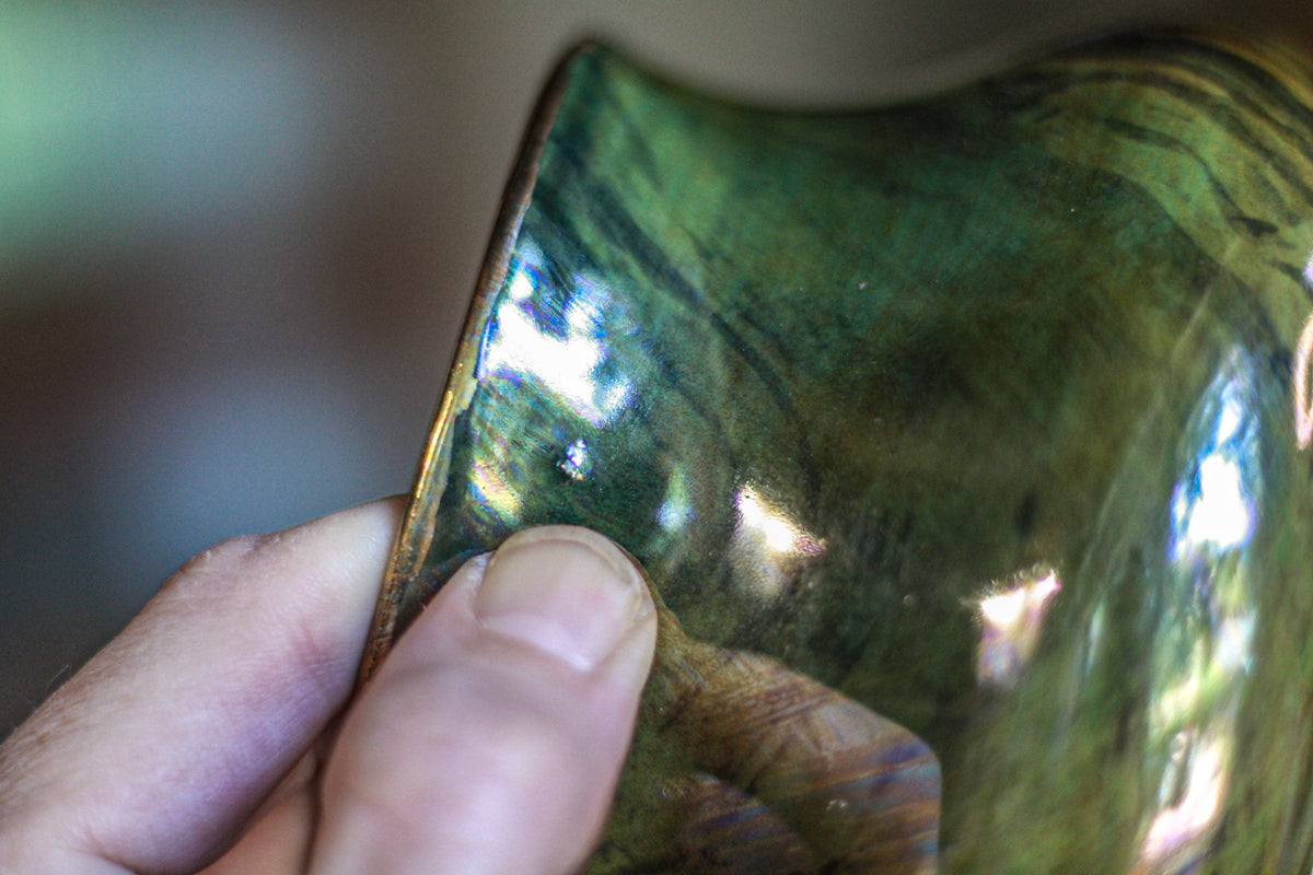 09-A Labradorite PROTOTYPE Squat Mug - TOP SHELF MISFIT 18 oz.