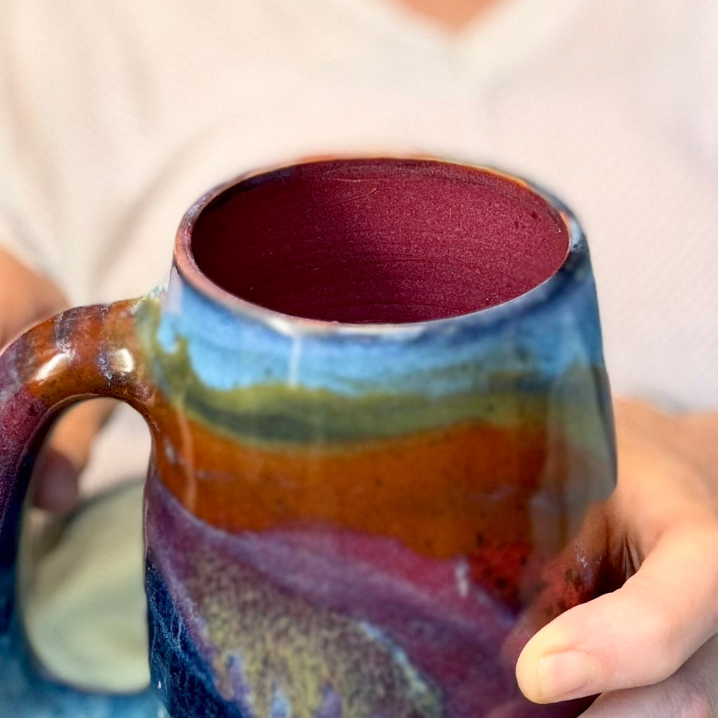 09-C Midnight Rainbow Slender Mug, 24 oz.
