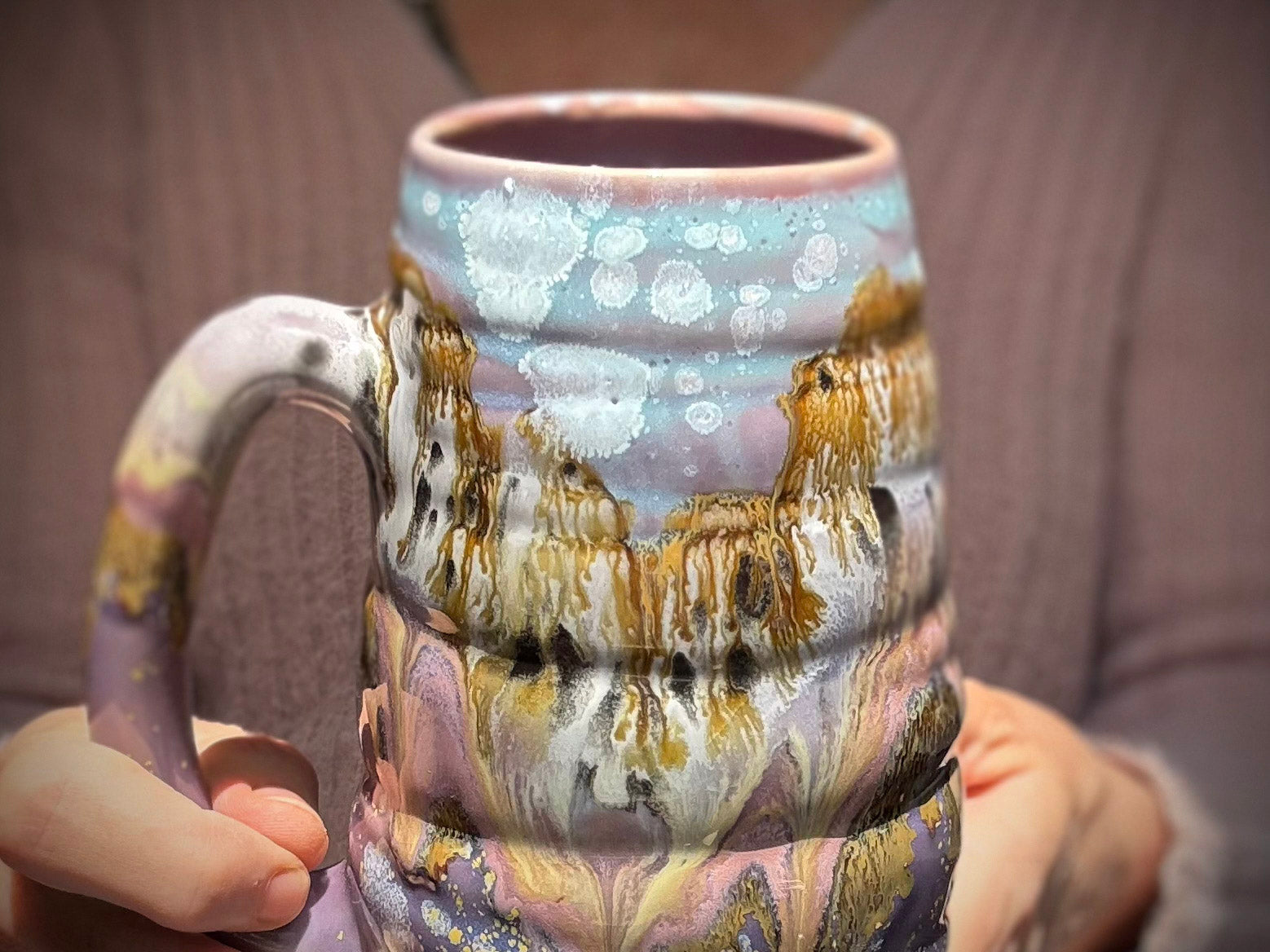 11-C Lavender Fields Mug, 22 oz.