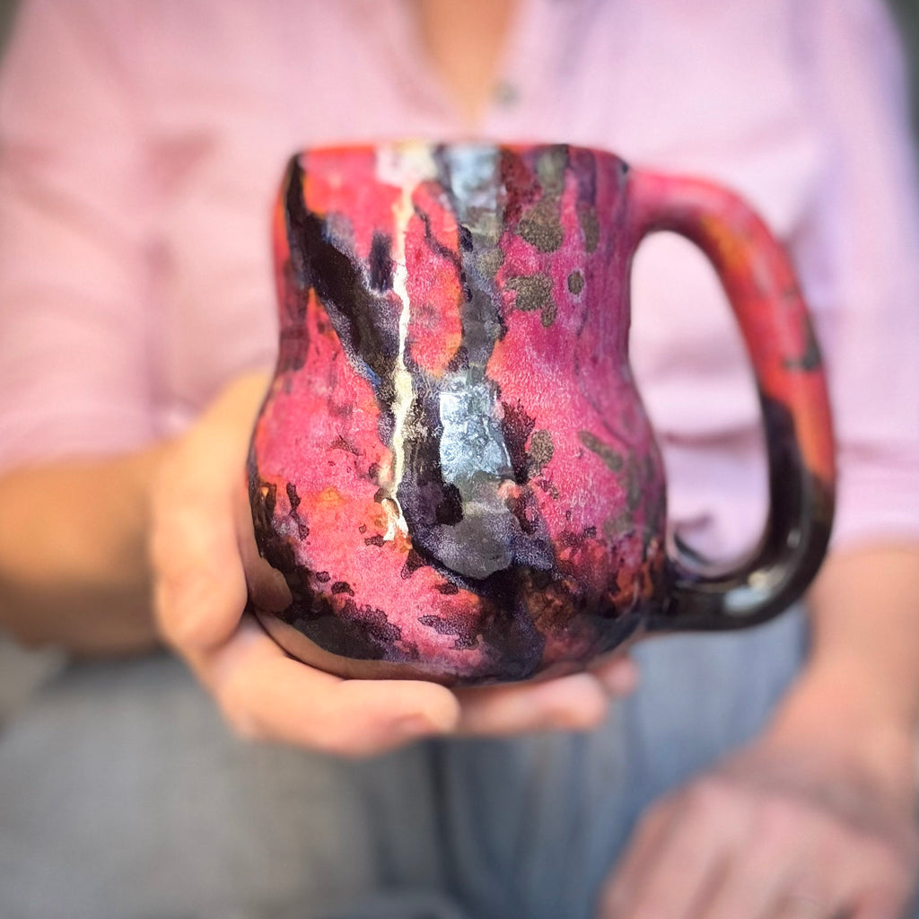 10-B Rhodonite Curvy Mug, 16 oz.