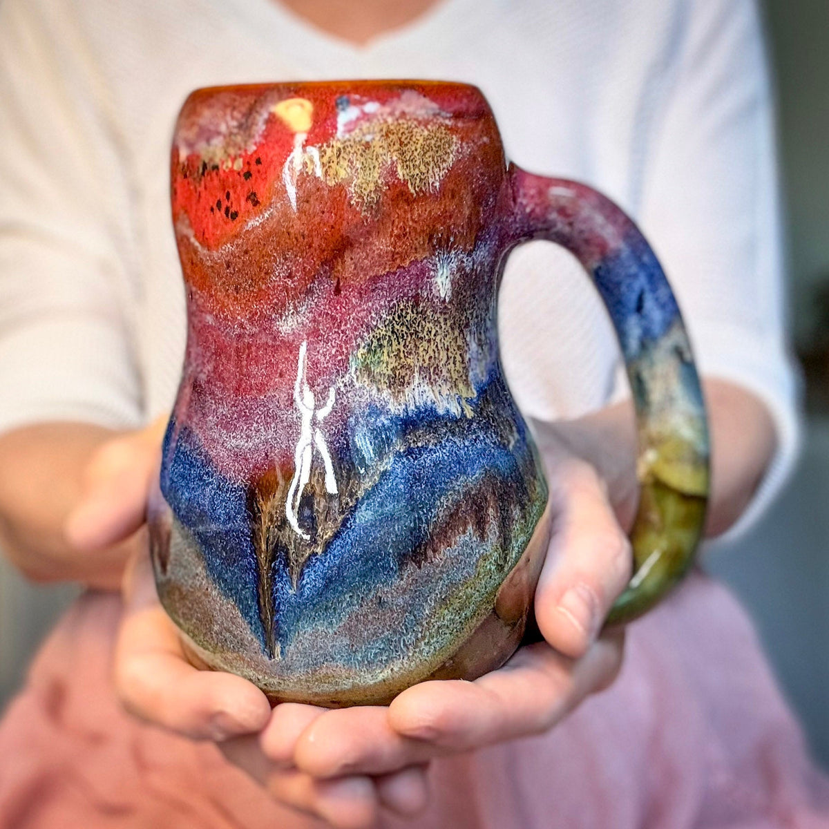 12-B Rainbow PROTOTYPE Gourd Mug, 22 oz.