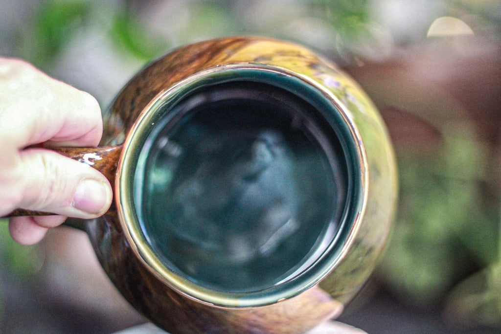 09-A Labradorite PROTOTYPE Squat Mug - TOP SHELF MISFIT 18 oz.