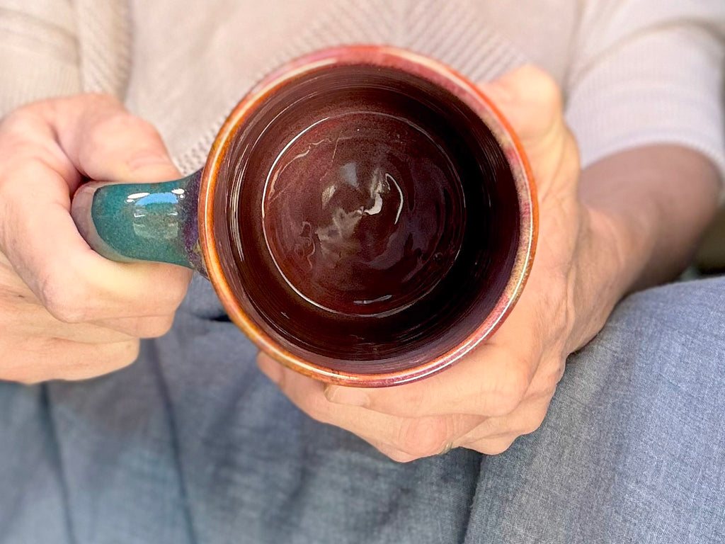 11-C Rainbow Strata Textured Stein Mug, 21 oz.