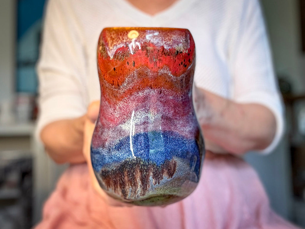 12-B Rainbow PROTOTYPE Gourd Mug, 22 oz.