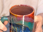 11-C Rainbow Strata Textured Stein Mug, 21 oz.