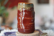 Load image into Gallery viewer, 11-G Surprise Crimson &amp; Cream EXPERIMENT Textured Mug, 22 oz.