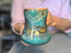12-E Turquoise PROTOTYPE Curvy Mug, 17 oz.