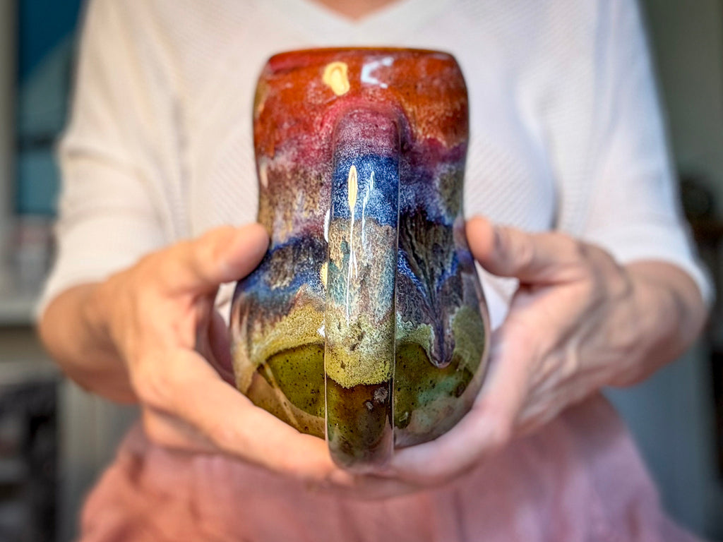 12-B Rainbow PROTOTYPE Gourd Mug, 22 oz.
