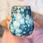 10-F Turquoise Starburst Gourd Mug, 18 oz.