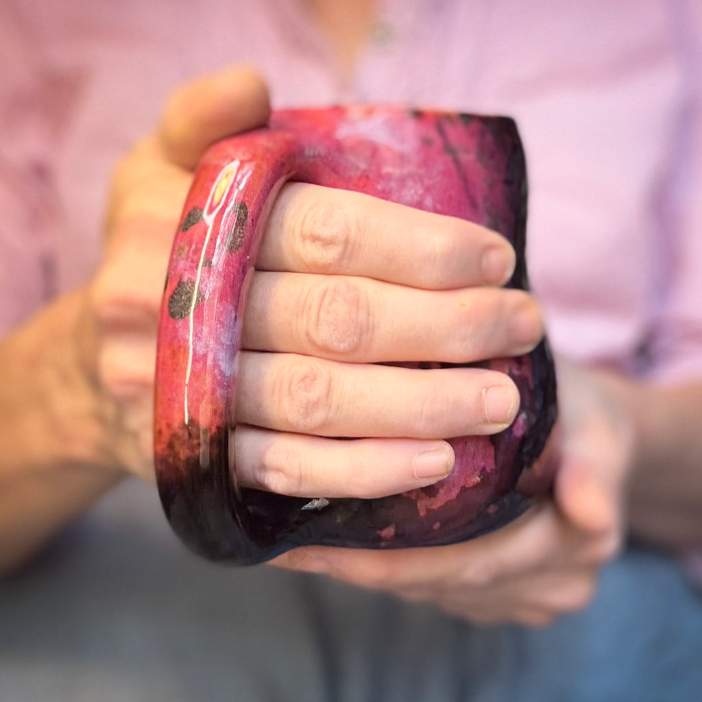 10-B Rhodonite Curvy Mug, 16 oz.