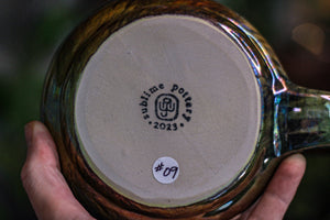 09-A Labradorite PROTOTYPE Squat Mug - TOP SHELF MISFIT 18 oz.