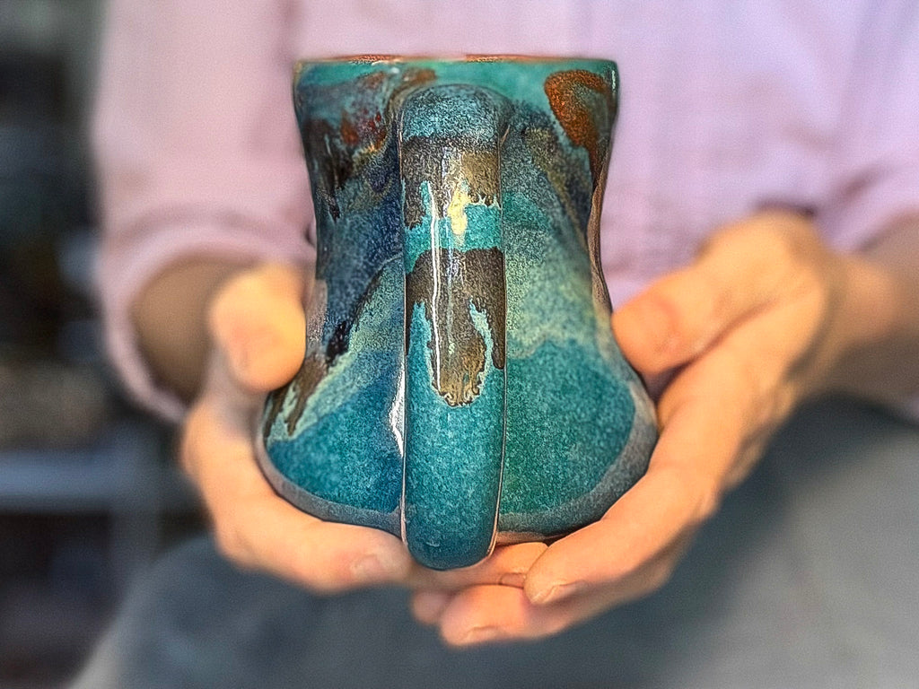 12-E Turquoise PROTOTYPE Curvy Mug, 17 oz.