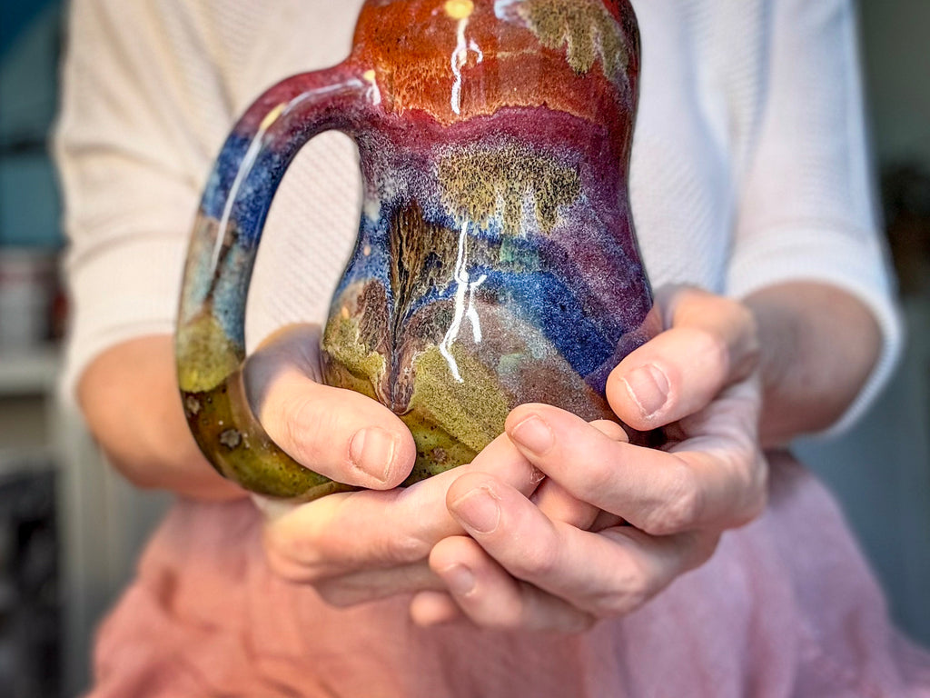 12-B Rainbow PROTOTYPE Gourd Mug, 22 oz.