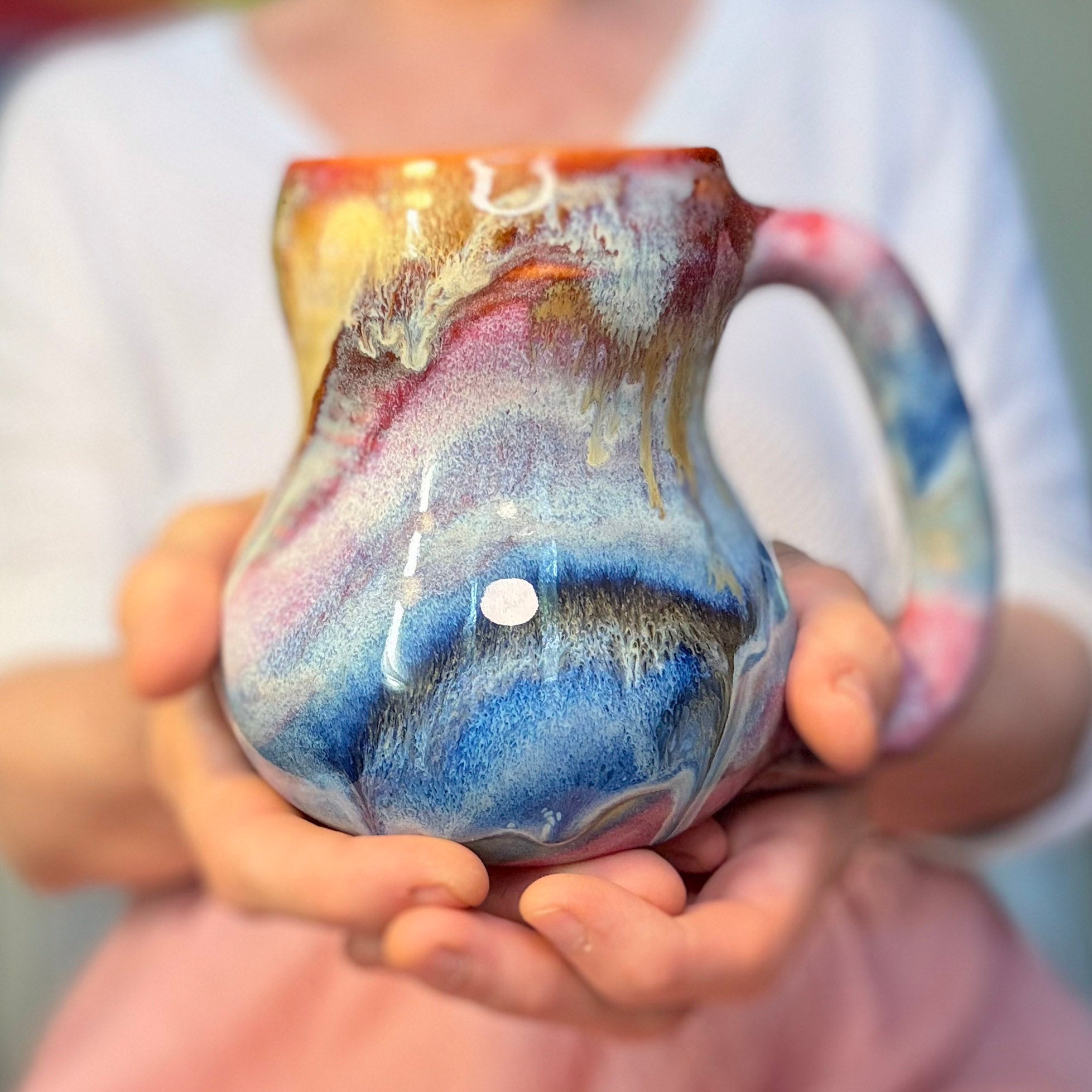 11-C Winter Rainbow Gourd Mug, 20 oz.