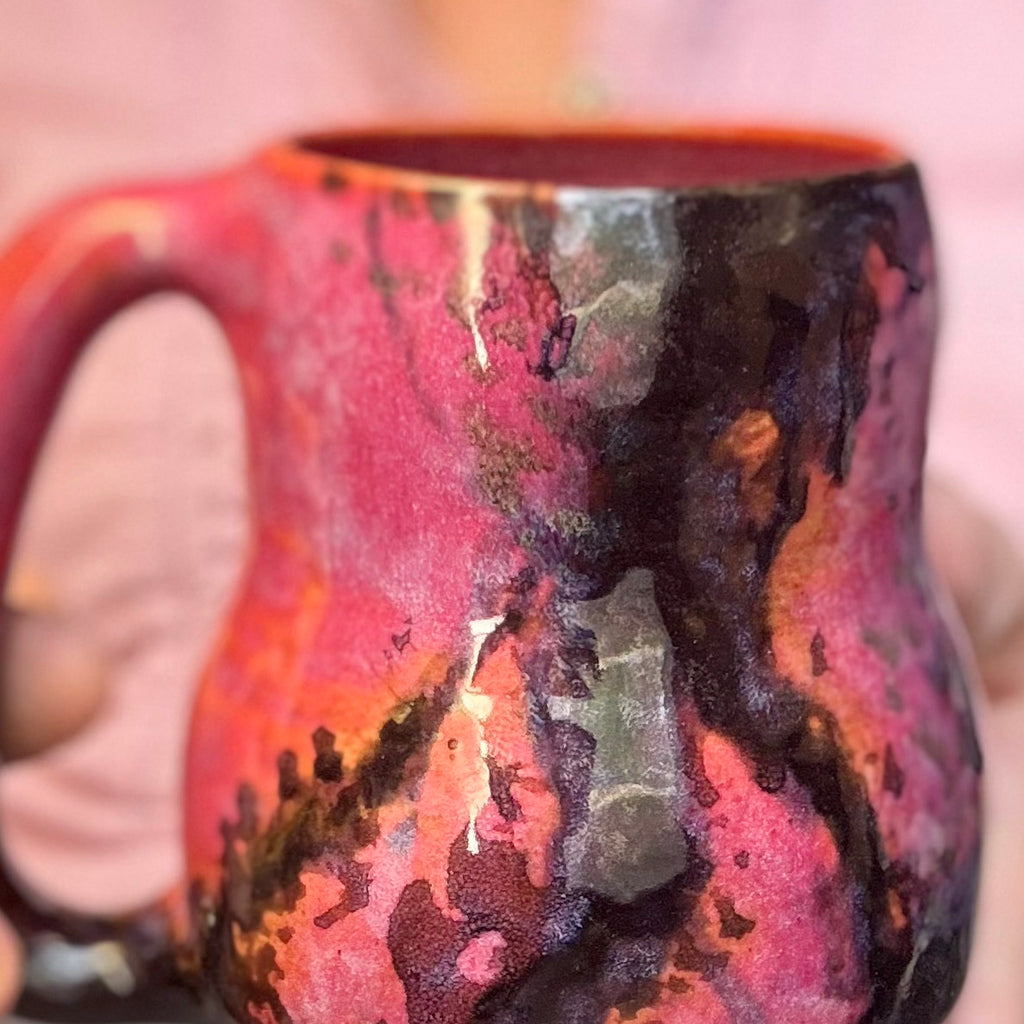 10-B Rhodonite Curvy Mug, 16 oz.