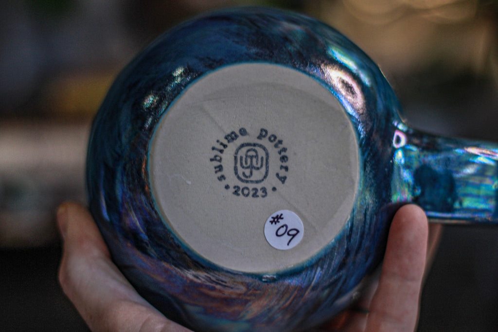 09-A Labradorite PROTOTYPE Flared Mug - MISFIT, 23 oz. - 25% off