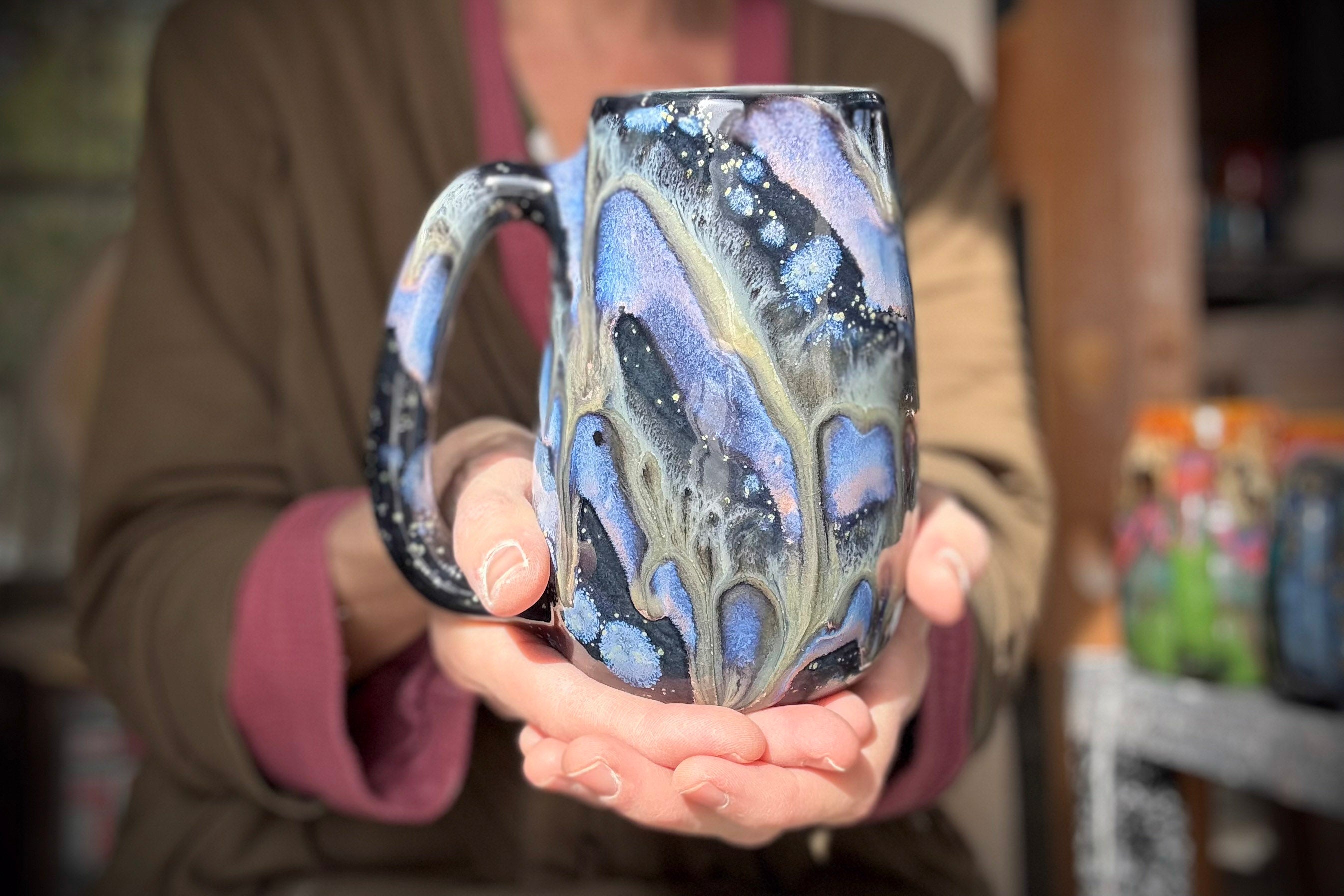 11-D Cosmic Amethyst Grotto Mug, 21 oz.