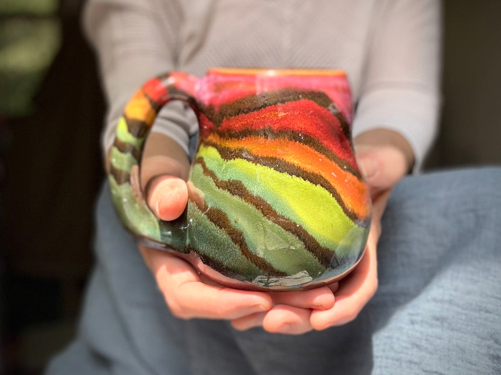 12-D Rainbow Family Variation Mid Mod Mug, 16 oz.