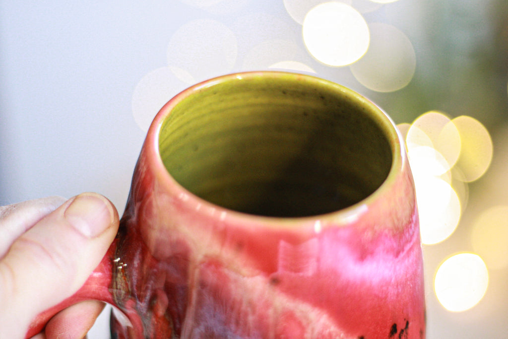 01-B Vibrant Red EXPERIMENT Mug - TOP SHELF, 21 oz.
