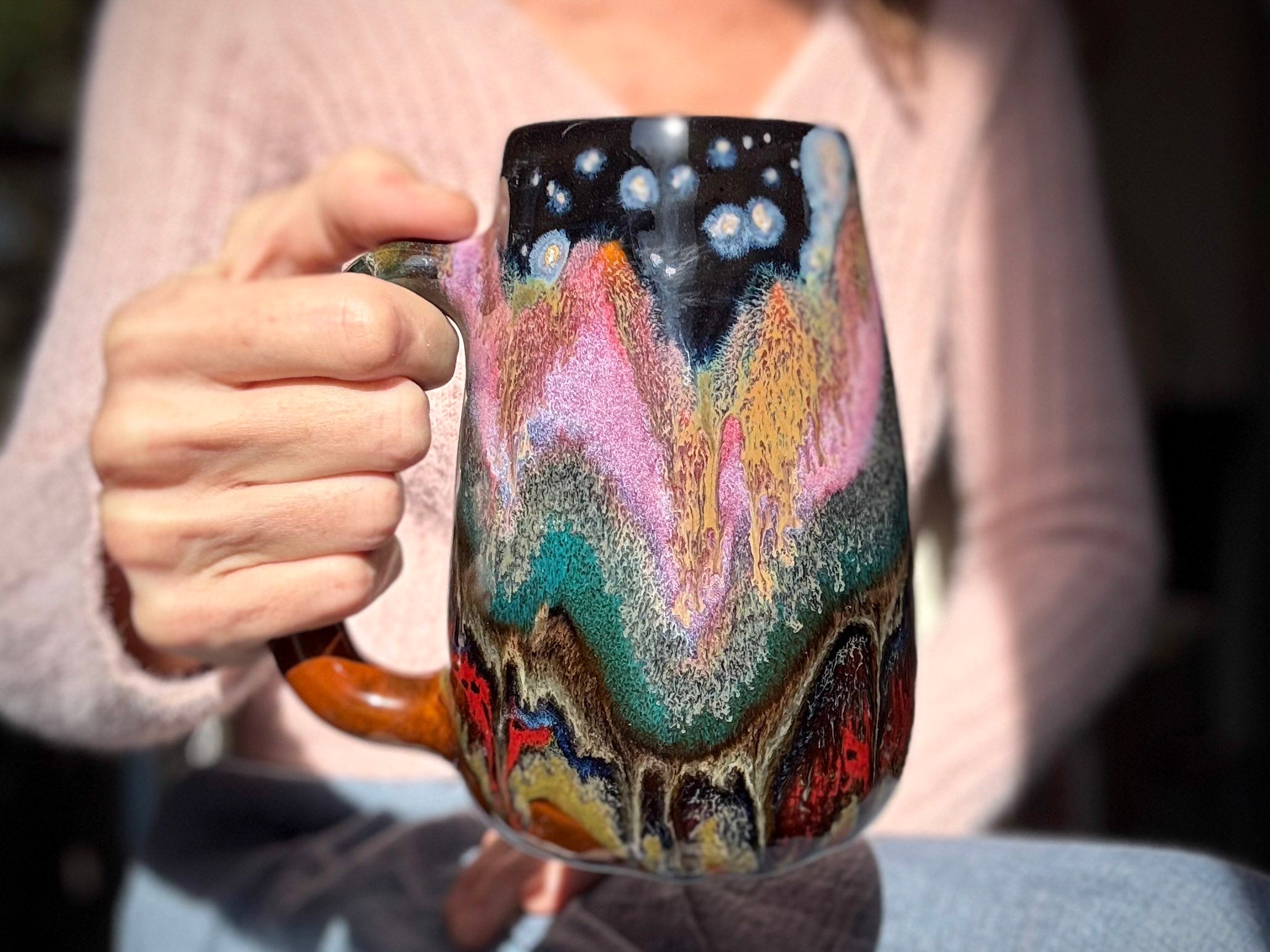 02-A Starry Night Variation Mug - TOP SHELF MISFIT, 24 oz.