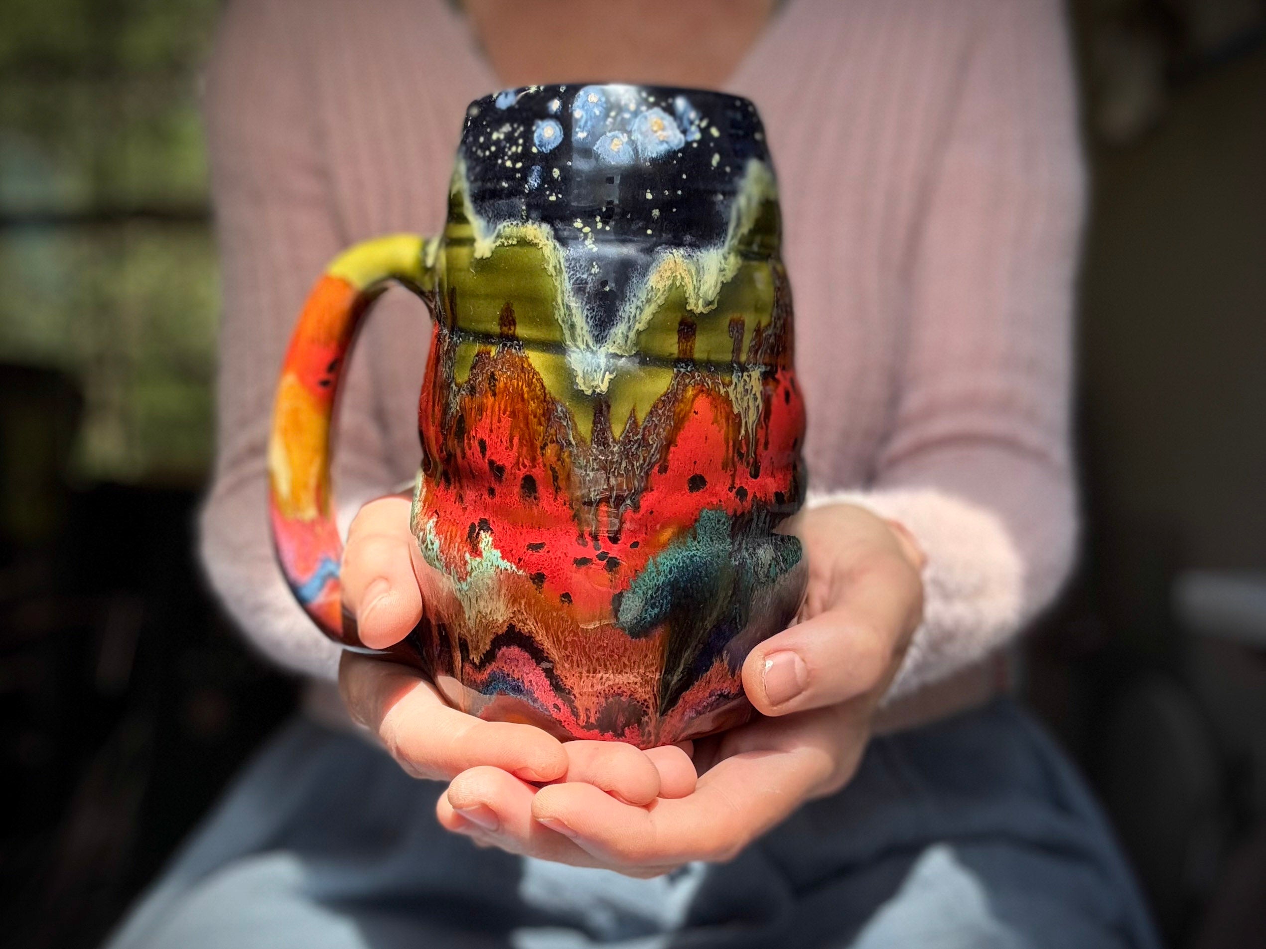02-B Starry Night Swirly Mug - TOP SHELF, 25 oz.