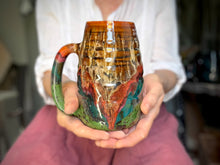 Load image into Gallery viewer, 02-B Molten Cheetah Swirly Mug - TOP SHELF, 26 oz.