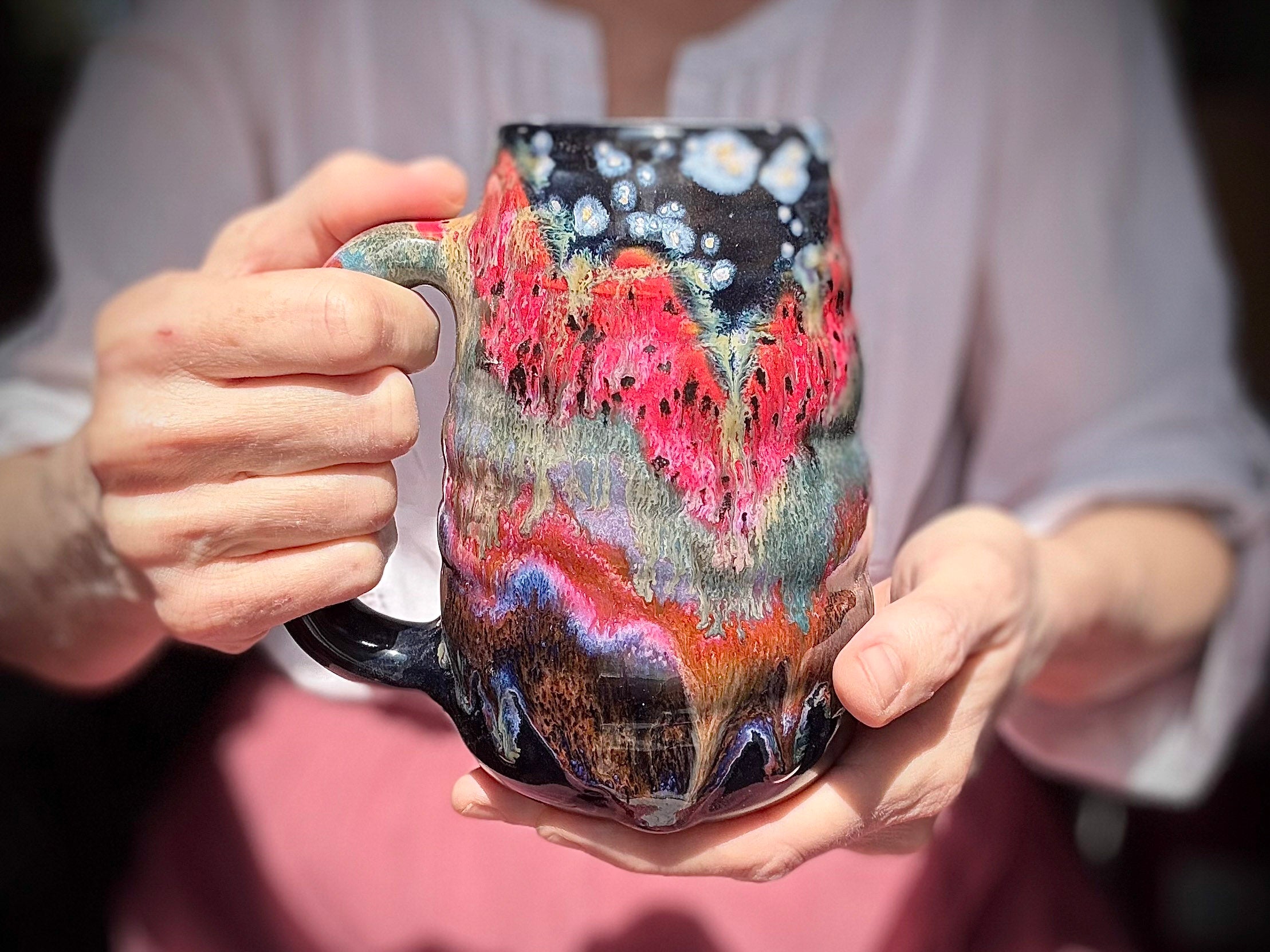 11-B Starry Night Swirly Mug - TOP SHELF MISFIT, 22 oz.