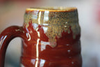 11-G Surprise Crimson & Cream EXPERIMENT Textured Mug, 22 oz.