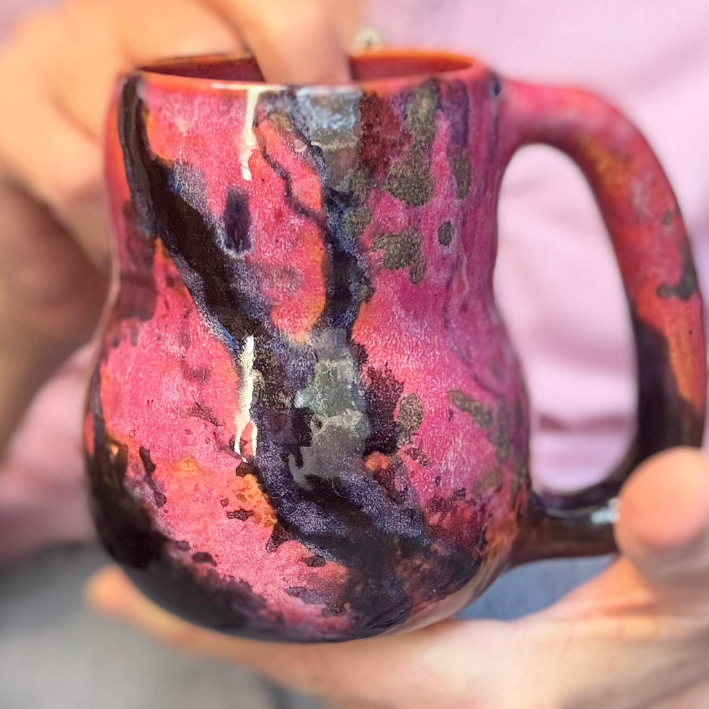 10-B Rhodonite Curvy Mug, 16 oz.